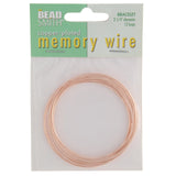 Beadaholique Memory Wire, Bracelet Round Size Medium 2.25 Inch Diameter, 12 Loops, Copper Plated