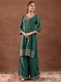 Libas Women'S Silk Blend Kurta Set (49224 Teal Xs