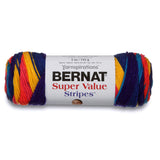 Bernat Super Value Yarn 4 Medium Worsted Gauge 100% Acrylic 5oz Candy Store Machine Wash & Dry