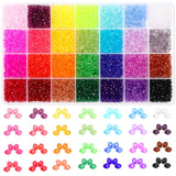 Paxcoo 5600Pcs Crystal Beads for Jewelry Making, Tiny Crystal Acrylic Beads Faceted Craft Beads Bicone Gem Beads Jewel for Jewel