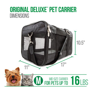 Sherpa Original Deluxe Travel Pet Carrier, Airline Approved & Guaranteed On Board - Black, Small