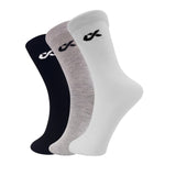 Xjarvis Texas Premium Socks For Men'S Solid Calf Crew Combed Cotton Full Length Formal Official Socks For All Season Odour Free & Breathable Comfort Free Size (White/Grey/Black),Black, Grey, White,,B0C5RB2SX6