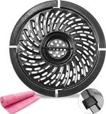 Air Fryer Replacement Parts, 2QT 2.1QT Round Air Fryer Grill Pan Crisper Plate Tray Accessories Rack with Rubber Bumpers for Eli