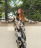 Anni Designer Women'S Cotton Blend Printed Ethnic Co-Ord Set (Salaka White_Vks-01_S_White_Small),White,S,,,