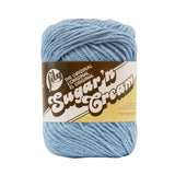 Lily Sugar N Cream The Original Solid Yarn, 2.5oz, Medium 4 Gauge, 100% Cotton Light Blue Machine Wash & Dry