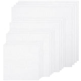 16 PCS Embroidery Fabric, Pre-Cut White Natural Linen Needlework Embroidery Cloth Fabric, 4 Different Sizes 5.9 to 11.8inch, Emb