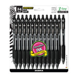 Zebra Pen Z-Grip Retractable Ballpoint Pen, Medium Point, 1.0mm, Black Ink (Packaging may vary) (Pack of 6, 144 Count Total)