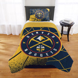 NORTHWEST Denver Nuggets Officially Licensed NBA Comforter Set - Full/Queen & Twin/Twin XL - Soft Bedding with Team Logo & Pillo