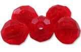 Faceted Acrylic Plastic Beads - Made in USA (Flame, 10mm)