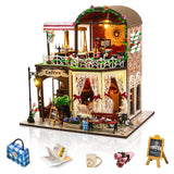 Foyucool DIY Miniature House Kits, Tiny House Kit, Doll House Kits for Adults to Building, Unique Gift for Birthday Christmas, C