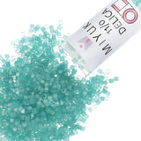 Miyuki Delica Seed Beads - Size 11/0 (1.6 mm), DB1812, Dyed Light Aqua-Green Silk Satin, 7.2 g, Approx. 1440 Beads, Made in Japa