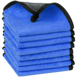 uxcell Car Cleaning Cloths, 8 Pack Soft Premium Microfiber Towels with Hang Loop for Household Cleaning, Reusable Car Cleaning W