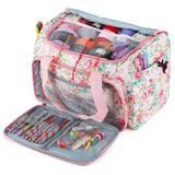 Coopay Yarn Storage Crochet Bag, Large Capacity Yarn Bag with Detachable Shoulder Strap, Beautiful & Portable Knitting Tote Bag