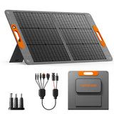 100W Portable Solar Panel for Power Station, 24% High Efficiency ETFE Foldable Solar Panel Charger, QC3.0, Type-C 60W, MC4 Outpu