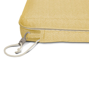 Duck Covers Weekend Water-Resistant Outdoor Bench Cushion, 59 x 18 x 3 Inch, Straw, Patio Furniture Cushions