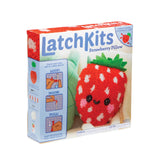 Latchkits Strawberry Pillow - Latch Hook Kits for Kids, Arts and Crafts, Yarn Art, Kids Crafts, Toys for Girls, Birthday Gift fo