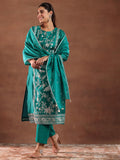 Libas Women'S Chanderi Silk Kurta Set (49454 Teal M
