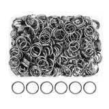 Mandala Crafts 10mm Gunmetal Double Jump Rings for Jewelry Making - 400 Pcs Small Split Key Rings Set for Crafts, DIY Keychains,