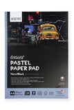 Brustro Artists Pastel Paper Pad Of 24 Sheets (160 Gsm), Colour - Black, Size - A4 | Ideal For Pastels, Color Pencils, Graphite,
