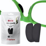 Setex Gecko Grip Ultra-Thin 0.6mm Anti Slip Eyeglass Nose Pads, (5 Black Pair) USA Made, 2500 Innovative Microstructured Fibers 