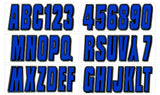 Hardline Products Series 320 Factory Matched 3-Inch Boat & PWC Registration Number Kit - Blue/Black - BLBLK320