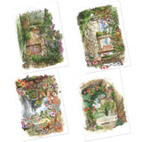 Craftangles Decoupage Paper Pack Watercolour Springs (A4) 4 Sheets