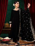 Libas Women'S Velvet Kurta Set (39037_Black