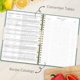 LuBudingJoy Blank Recipe Book to Write in Your Own Recipes. Sprial Hardcover Blank Cookbook, Recipe Journal Hold 150 Recipes(Dar