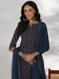 Libas Women'S Pure Cotton Kurta Set (36749O_Blue Blue M