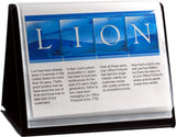 Lion FlipNTell Display BookNEasel, Letter, 20 Double Sided Pocket, Horizontal, 1 Easel Display Book (39008H)