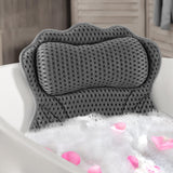 Bath Pillow Bathtub Pillow, Ergonomic Luxury Bath Pillows for Tub, Bath Tub Pillows for Head and Neck, with Soft 4D Mesh Fabric 