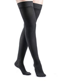 SIGVARIS Womens DYNAVEN Closed Toe ThighHighs w/GripTop 2030mmHg Black Large Short