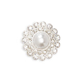 Darice, David Tutera Illusion, 6 Piece, Crystal Rhinestone and Pearl Magnet Brooches, Clear