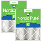 Nordic Pure 24x24x1 (23 3/8 x 23 3/8 x 3/4) Pleated MERV 13 Air Filters 2 Pack