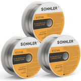 0.035 flux core welding wire, 3 Spools E71T-GS Low Splatter gasless Carbon Steel Mig Welding Wire Compatible With HF Fourney Har