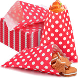 Potchen 400 Packs 5 x 7 Inches Treat Paper Bags Polka Dot Paper Cookie Bags Candy Buffet Bags Small Paper Treat Bags Paper Snack