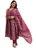 Libas Women Cotton Kurta Set (400344, Red, 2Xl)