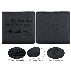 Cacturism Car Registration and Insurance Holder, Vehicle Glove Box Car Organizer Men Women Wallet Accessories Case for Cards, Es