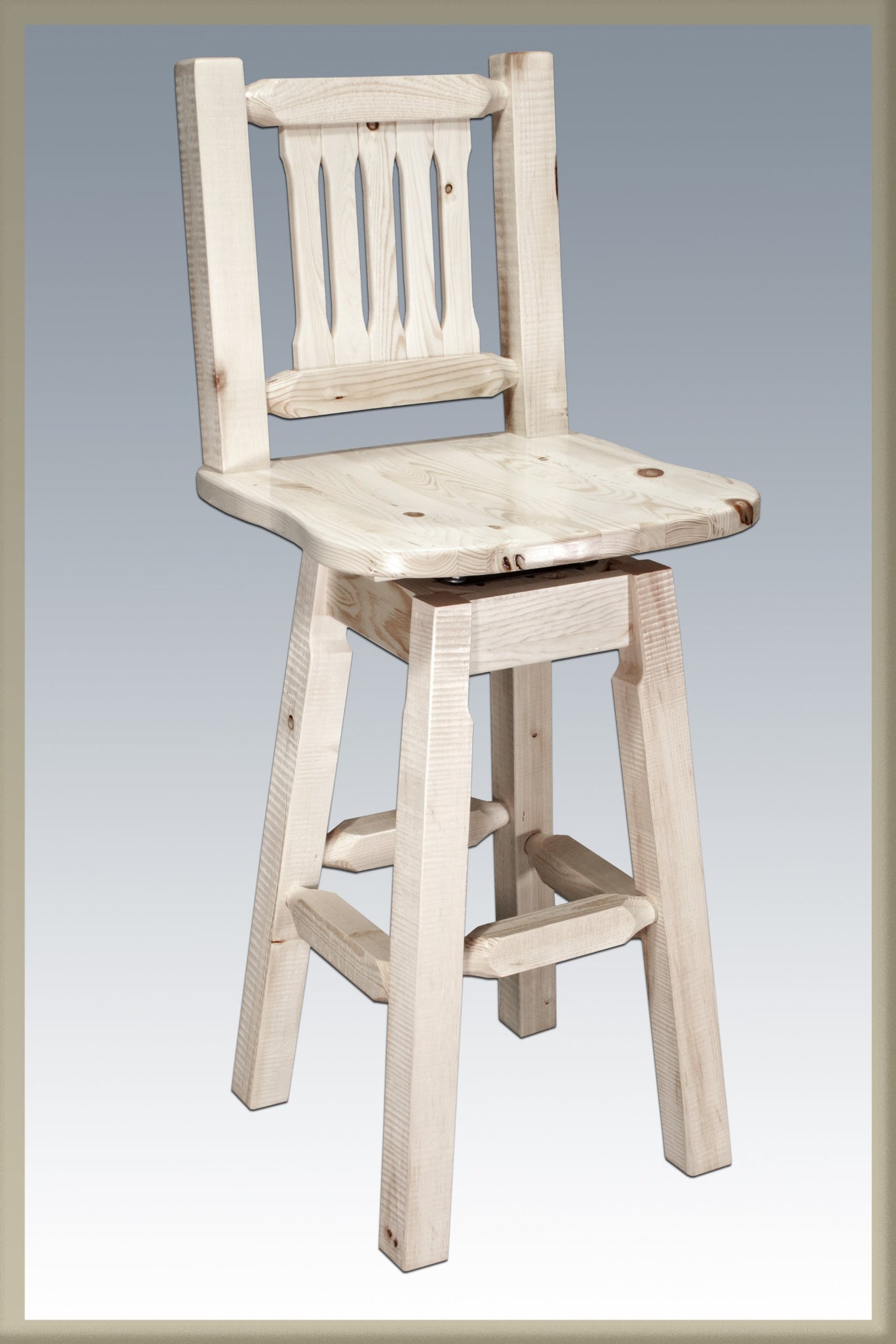 Montana Woodworks Barstool With Back And Swivel