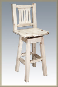 Montana Woodworks Barstool With Back And Swivel