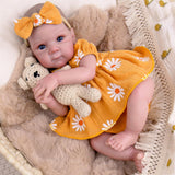 Aori Reborn Baby Girl Doll Realistic 20 inches - Soft Cloth Body and Vinyl Limbs, Lifelike Newborn Doll for Kids Imaginative Pla