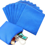 Sanwuta 8 Pcs Zippered Silver Storage Bags Anti Tarnish Silver Pouches Keeper Jewelry Storage Protector Bags(5.9 x 5.9 Inch,Navy
