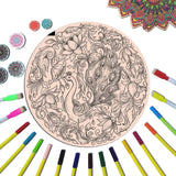 MFM TOYS DIY Mandala Wall Art Mandala Colouring Board 30x30CMS (Design 8)