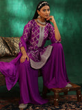 Libas Women'S Silk Blend Kurta Set (48824_Magenta Magenta Xs