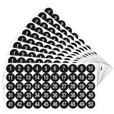 10 Sheets 1 to 50 Number Stickers Vinyl Consecutive Number Stickers Self Adhesive Decal for Indoor and Outdoor Waterproof Labels