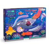 Mudpuppy Deep Sea - 100 Piece Jigsaw Puzzle with Colorful and Fun Illustrations of Ocean Creatures for Children Ages 5 and Up