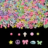 Candy Acrylic Beads for Bracelet Making kit, 200g+ 10-Style, Assorted Kandi Pony Kawaii Charms Beads DIY Craft Supplies for Jewe