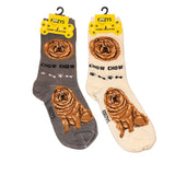 Foozys Unisex Crew Socks Canine Collection Chow Chow Fits Shoe Size 4-10 -Like New