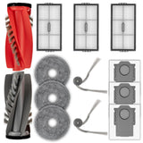 (13 Pack) Saros 10R Replacement Parts For Roborock Saros 10R, Qrevo CurvX, Saros 20, Qrevo Curv 2 Pro, Robot Vacuum, 2 Roller Br