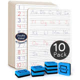 Scribbledo Letter Tracing Board, Dry Erase Whiteboard with Erasers 10 Pack